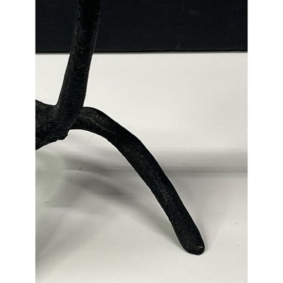 Vintage MCM Brass Flying Bird Crane or Heron On Painted Brass Stand 6.5” Tall - Picture 10 of 14